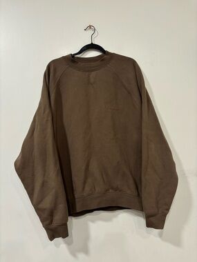 Fear of God Essentials Crewneck  Sweatshirt Wood Size Large